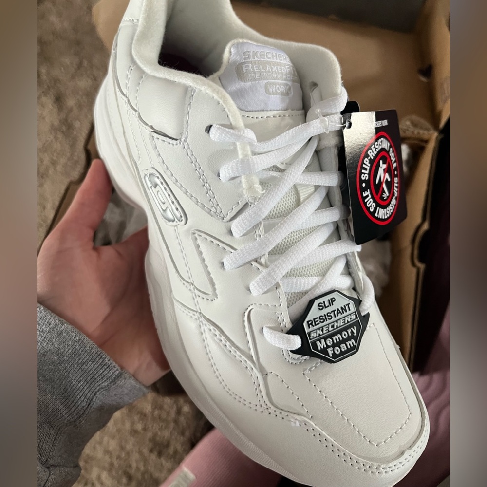 SKETCHERS FELTON | WHITE | WOMENS 8